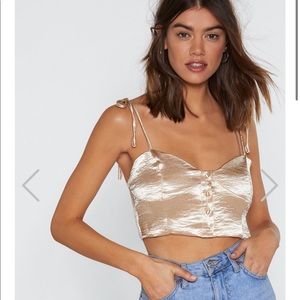 NASTY GAL SILK SMOOTH CROP TOP